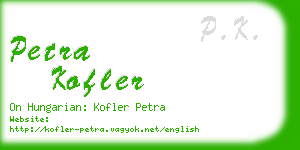 petra kofler business card